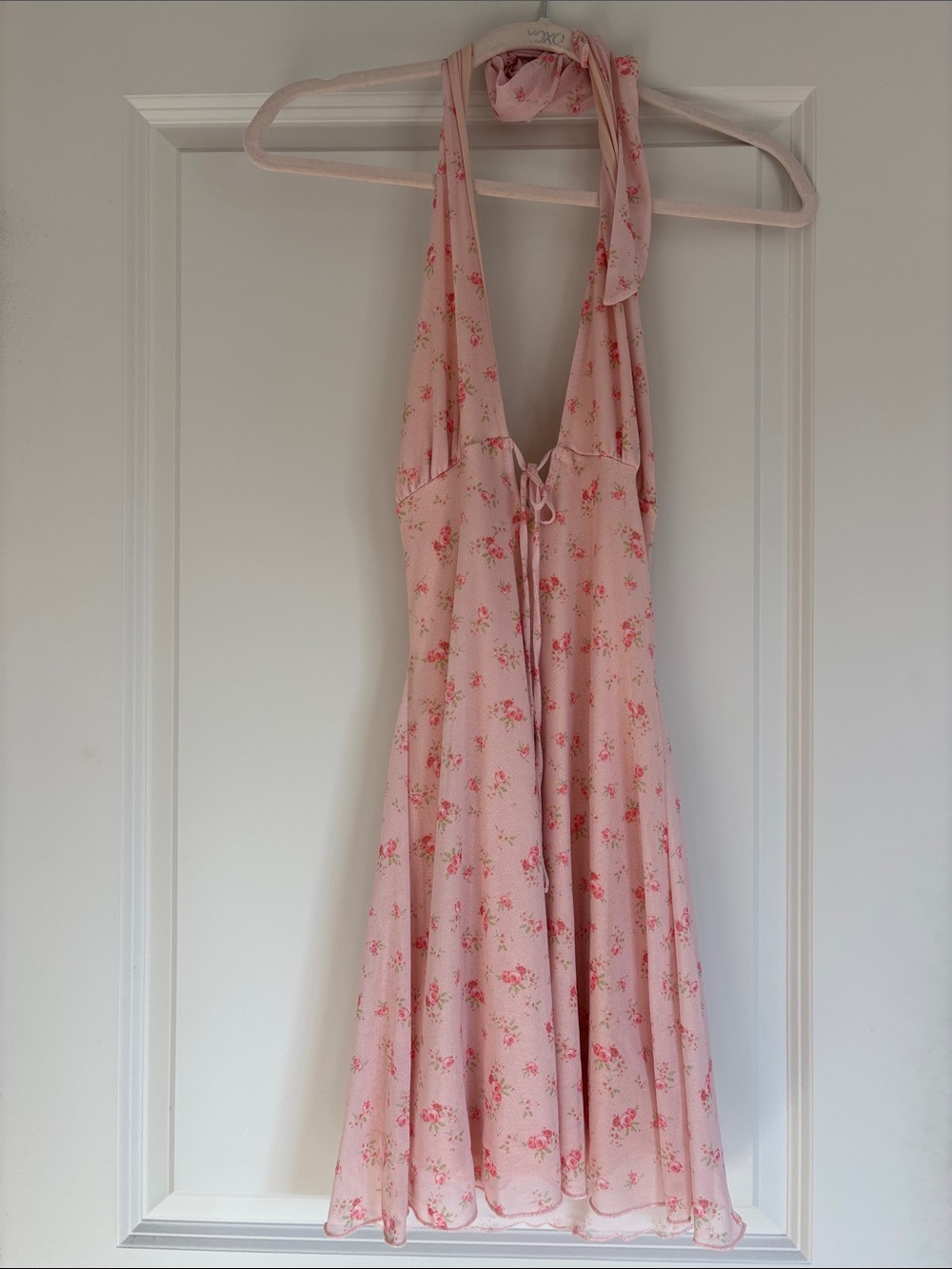 See You Monday Pink Floral One-Shoulder Sundress